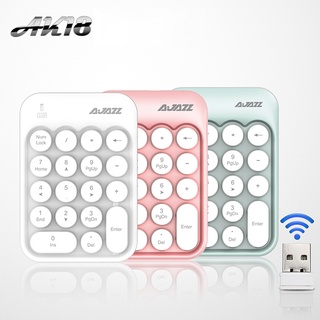 Ajazz AK18 18 Keys Numeric Keypad Mini 2.4G USB Wireless Computer Digital Keyboard for Accounting Teller Laptop Notebook