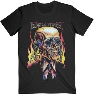 เสื้อยืดสีขาวเสื้อยืดคอกลม ผ้าฝ้าย พิมพ์ลายนกฟลามิงวิค Megadeth ทรงสลิมฟิต แฟชั่นฤดูร้อน สําหรับผู้ชายS-4XL