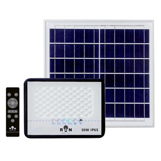 ไฟสปอทไลท์ภายนอก ไฟสปอตไลท์ SOLAR RIN 213068201 50 วัตต์ DAYLIGHT โคมไฟภายนอก โคมไฟ หลอดไฟ SOLAR FLOODLIGHT RIN 21306820