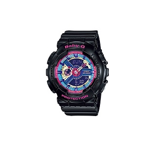 Casio baby-g นาฬิกาข้อมือผู้หญิง สายเรซิ่น รุ่น Baby-G BA-112-1ADR - Black