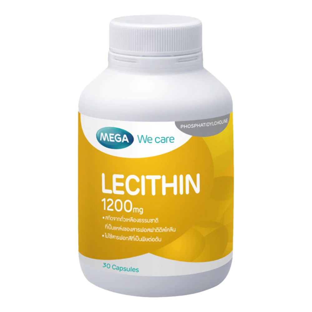 ภาพหน้าปกสินค้าMega Lecithin 1200mg 30 Capsules เมกก้า วี แคร์ เลซิติน 1200 มิลลิกรัม 30แคปซูล จากร้าน savedrug_official_store บน Shopee