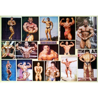 โปสเตอร์ นักกีฬา เพาะกาย ฟิตเนส Body Builder POSTER 24”x35” Inch Muscle Strongmen Bodybuilding Sport