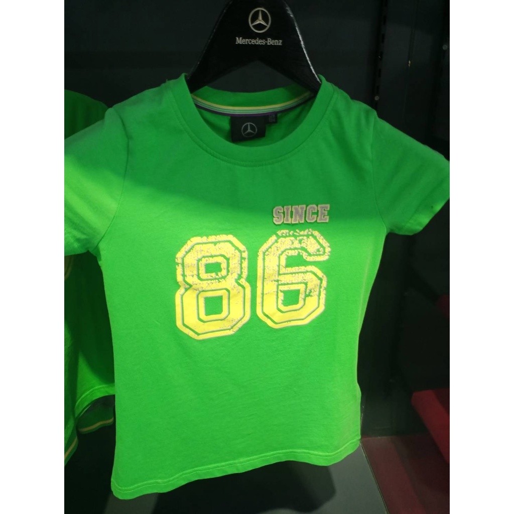 55-mb66-95-3188-เสื้อคอกลมเด็กสีเขียว-128-13-เบิกศูนย์-เบนซ์-mbgs