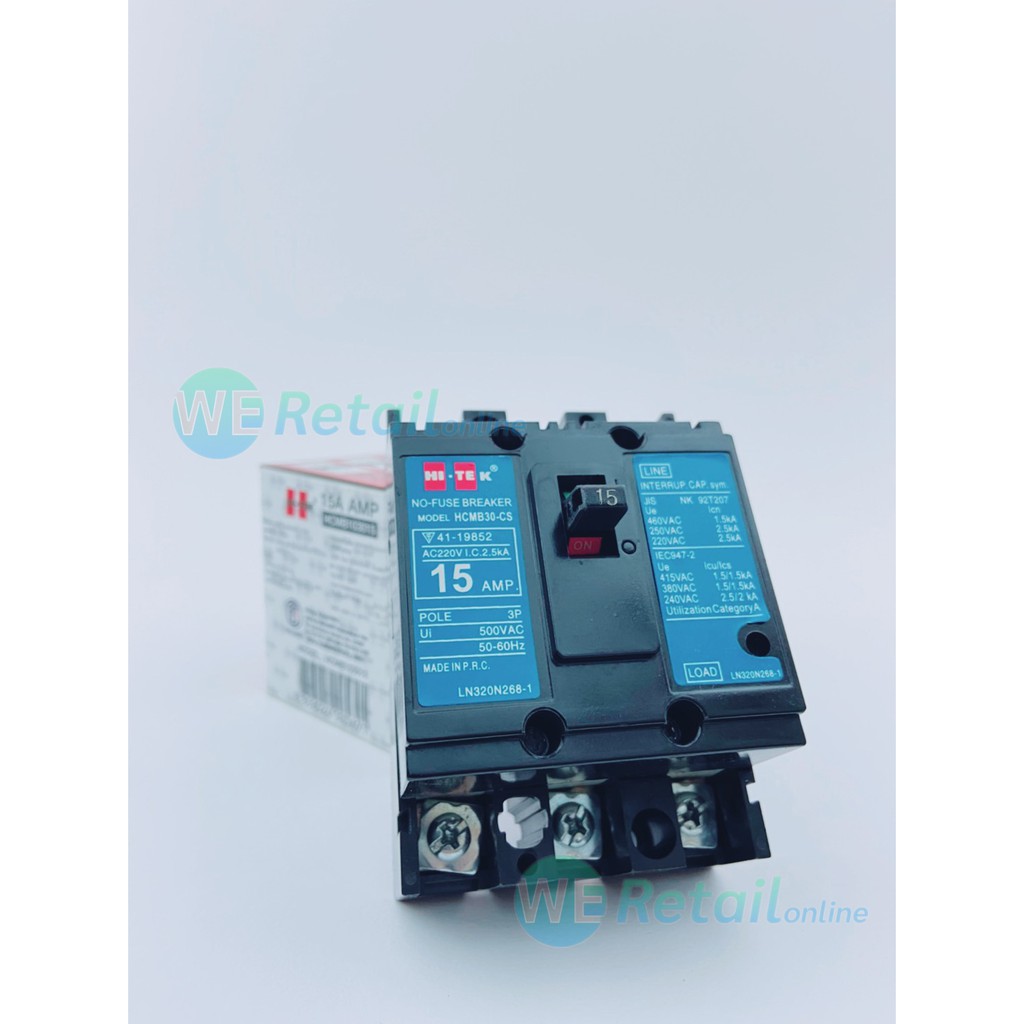 เบรคเกอร์ 3 สาย 15 แอมป์ HT30-CS-15A รุ่น HCMB30-CS HI-TEK | Shopee ...