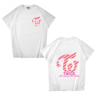 เสื้อยืดผ้าฝ้ายCOTTON เสื้อยืดแขนสั้นลําลอง พิมพ์ลาย Kpop TWICE แฟชั่นฤดูร้อน สําหรับผู้ชาย และผู้หญิงS-5XLS-5XL