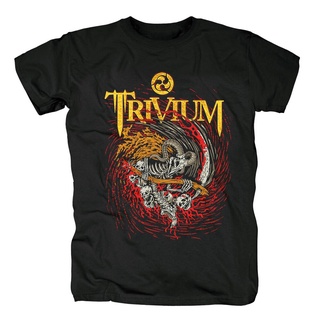 ใหม่ เสื้อยืดลําลอง สําหรับผู้ชาย แขนสั้น คอกลม พิมพ์ลาย Trivium Heavy Metal Band Music Fitness TYUI25001