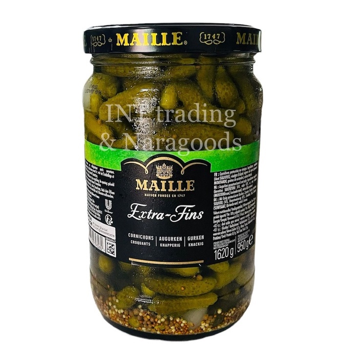แตงกวาดอง MAILLE Pickles Cornichons GHERKINS Original 950g. แตงกวาดอง