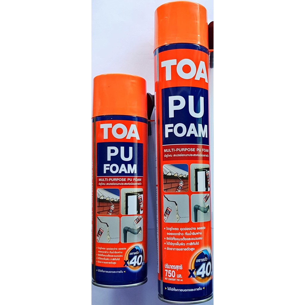 พียูโฟม ทีโอเอ TOA PU FOAM สเปร์ยเอนกประสงค์ชนิดขยายตัว | Shopee Thailand
