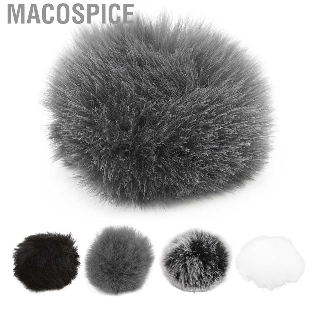 Macospice Lavalier Microphones Windscreen Artificial Fur Lapel Mic Wind