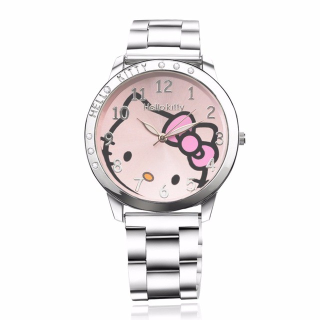ภาพสินค้านาฬิกาข้อมือควอตซ์ สายสแตนเลส ลายการ์ตูน Hello Kitty น่ารัก สําหรับผู้หญิง จากร้าน timarco.th บน Shopee ภาพที่ 6