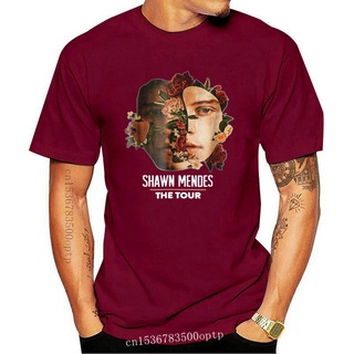 คอลูกเรือเสื้อยืดคอกลมขายดี เสื้อยืดลําลอง แขนสั้น คอกลม พิมพ์ลาย Shawn Mendes The Tours Shawn Mendes Fans S-3 สีดํา PGj