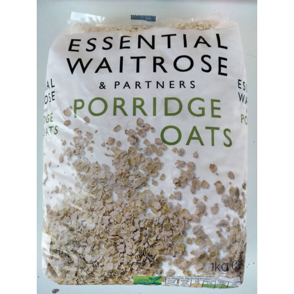 Essential Waitrose Porridge Oats ข้าวโอ๊ต เวทโทรส 1 กิโลกรัม ราคาสุดฟิน