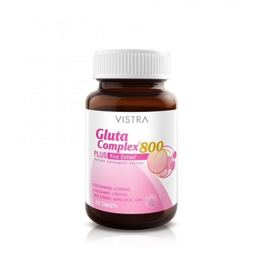 vistra-gluta-800-plus-30s-กลูต้าคอมเพล็กซ์-800-mg-ทำให้ผิวขาวใสอย่างปลอดภัย-ช่วยลดการสร้างเม็ดสีผิว