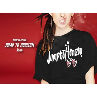 เสื้อยืดลาย แนวสตรีท  รุ่น Jump ดำ ขาว ( ลิขสิทธิ์แท้ ) แขนสั้น เสื้อยืดชาย หญิง  M L XL 2XL TS