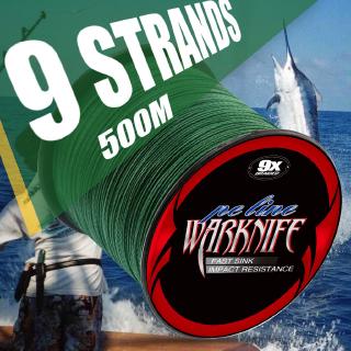 Warknife สาย PE ถัก9 เส้น ยาว 500เมตร Dyneema สาย PE X9 สายเบ็ดตกปลา