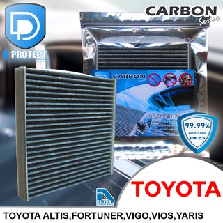 กรองแอร์ คาร์บอน (Carbon Series) สำหรับรถ Toyota By D Filter (ไส้กรองแอร์)