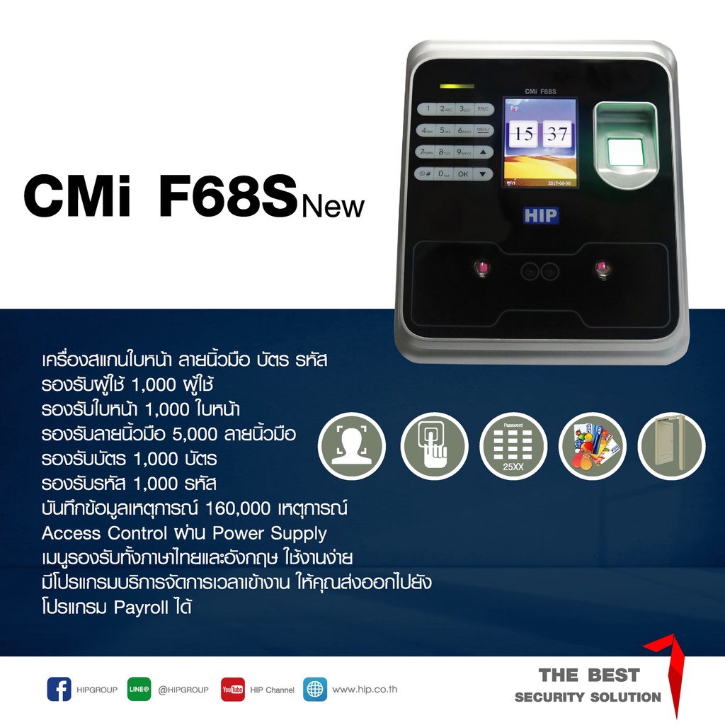 hip-เครื่องสแกนใบหน้า-ลายนิ้วมือ-การ์ด-cmi-f68s-1-000-ใบหน้า-รุ่นใหม่ล่าสุด