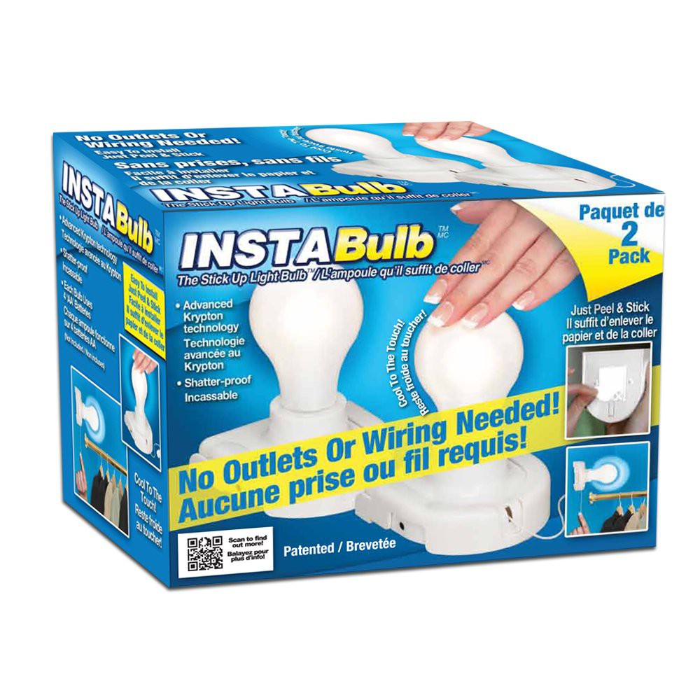 หลอดไฟฉุกเฉิน Insta Bulb ไฟสำเร็จรูป หลอดไฟไร้สาย ไม่ต้องใช้ไฟฟ้า (สี ...