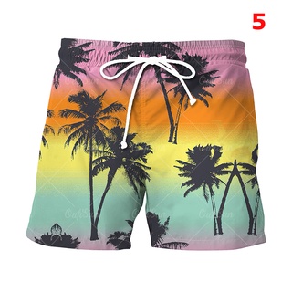 สินค้า กางเกงขาสั้น ขนาดใหญ่ พิมพ์ลายต้นมะพร้าว เหมาะกับเดินชายหาด แฟชั่นฤดูร้อน สไตล์ฮาวาย สําหรับผู้ชาย