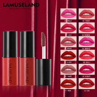 ภาพขนาดย่อของภาพหน้าปกสินค้าLAMUSELAND ลิปสติก เนื้อแมตต์ กันน้ำ 12 สี L18L11 จากร้าน lamuseland.th บน Shopee ภาพที่ 8