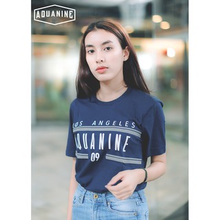 เสื้อยืด AQUANINE เสื้อยืดผู้หญิง รุ่น LOS ANGELES - ( สีกรม )