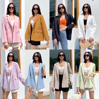 Stock added❗️เข้าเพิ่มแล้วค่าาา🙏🏻🙏🏻🙏🏻 Classy blazer☀️ (440฿ฟรีส่ง) เปิดตัวน้องเบลเซอร์ สูท ยกให้เป็นไอเท็มเด็ดเลยค่ะ