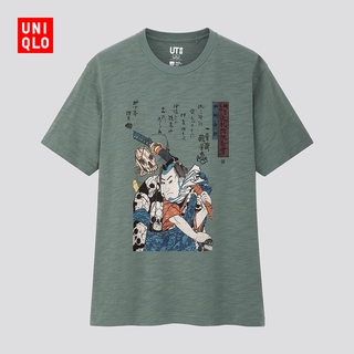 เสื้อยืดใหม่ 2022Uniqlo เสื้อยืดแขนสั้นพิมพ์ลาย Edo Ukiyo - E สําหรับผู้ชายและผู้หญิง ( 425626 Uniqlo )L XL  XXL 3XL