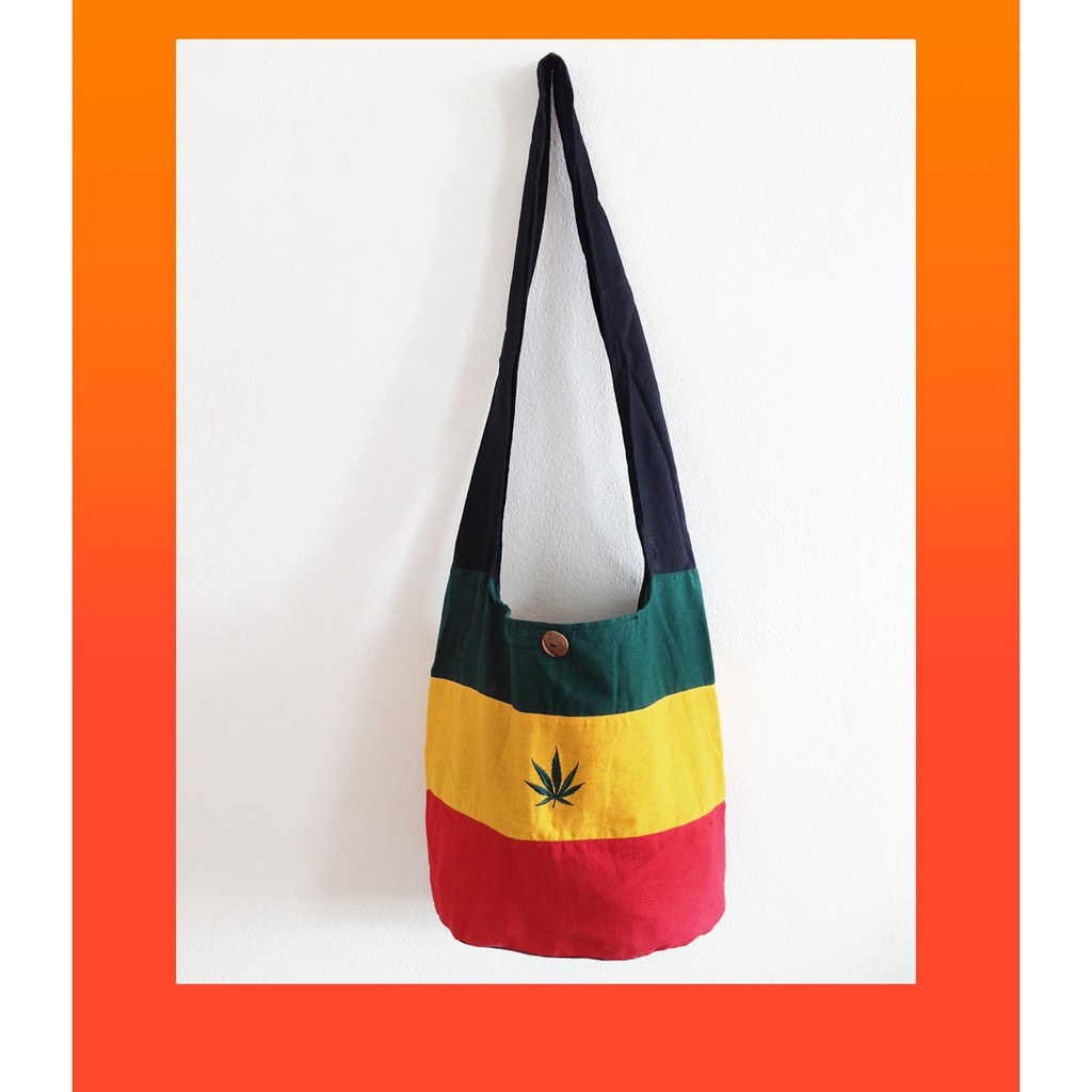 กระเป๋าผ้าสะพายข้าง-ลายเรกเก้-rasta-reggae-สีแดง-กระเป๋าเอนกประสงค์-สำหรับ-ท่องเที่ยว-โยคะ-ของขวัญ