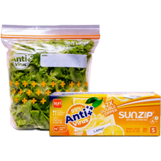 SUNZIP (ซันซิป) ซิปแอนตี้ไวรัส ยับยั้งการเจริญเติบโตของเชื้อไวรัส Size S (1แพ็ค/3แพ็ค)