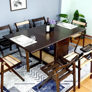 สินค้า โต๊ะกินข้าว โต๊ะทำงาน(ราคาเฉพาะโต๊ะ)Evergreen-Furniture Square Folding Table T-1697-Dทำจากไม้ยางพารา( มี 2 สีให้เลือก )