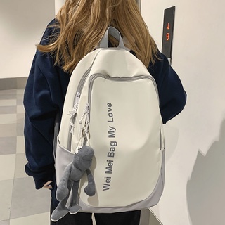 ภาพขนาดย่อสินค้ากระเป๋าเป้สะพายหลัง กระเป๋านักเรียน กระเป๋าคอมพิวเตอร์ จุของได้เยอะ สไตล์เกาหลี สําหรับผู้ชาย และผู้หญิง นักเรียนมัธยมต้น
