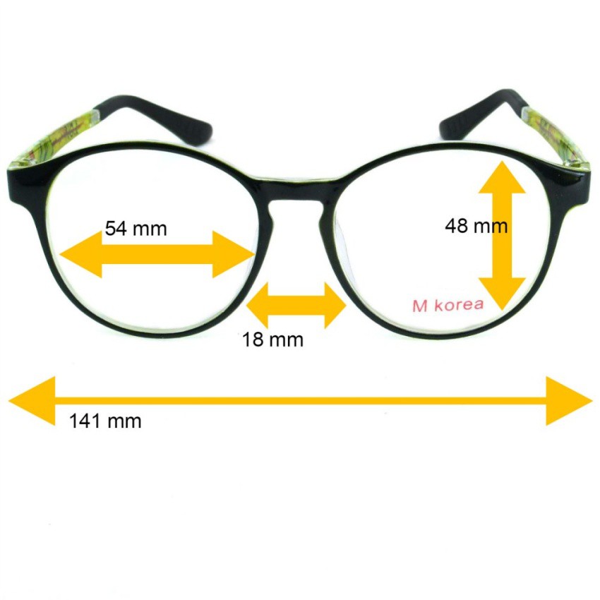 fashion-m-korea-แว่นสายตา-รุ่น-5547-สีดำตัดเหลือง