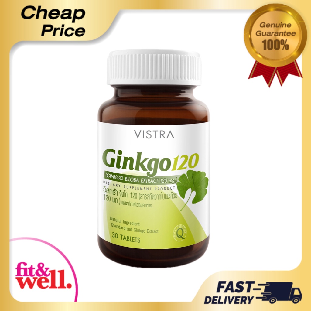 vistra-ginkgo-120mg-สารสกัดจากใบแปะก๊วย-บำรุงสมอง