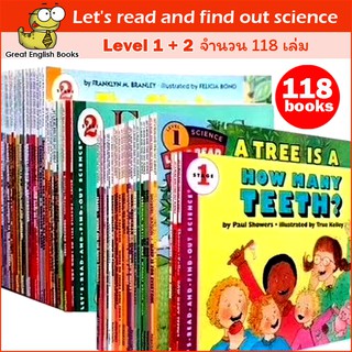 พร้อมส่ง นิทานภาษาอังกฤษที่สอนเกี่ยวกับวิทยาศาสตร์ Lets read and find out science Level 1-2 จำนวน 118 เล่ม หนัก 17 กิโล