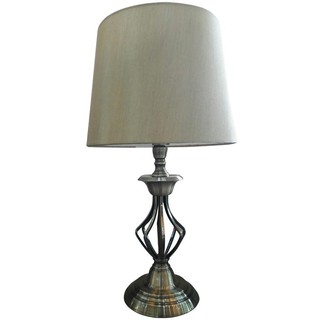 Table lamp TABLE LAMP CLASSIC MTR1438 CARINI FABRIC CREAM/BROWN The lamp Light bulb โคมไฟตั้งโต๊ะ ไฟตั้งโต๊ะ CARINI MTR1