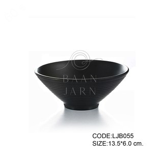 5.3 นิ้ว ถ้วยแบ่ง บิงซู เมลามีน ใส่ขนม ของหวาน ญี่ปุ่น  สีดำ ราคาถูก black bowl (LJB055)