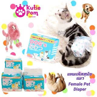 สินค้า Kutiepom [ส่งจากไทย] กางเกงอนามัยสัตว์เลี้ยงตัวเมีย ผ้าอ้อม แพมเพิส หมา แมว ใช้แล้วทิ้ง Pet Disposable Female Diaper