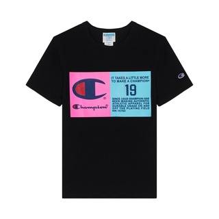 Champion เสื้อยืดคอกลม แขนสั้น พิมพ์ลายโลโก้ T1919G-550890 ใหม่