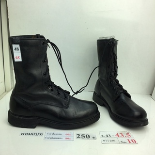 รองเท้าคอมแบท Combat shoes หนังสีดำ สภาพดี ทรงสวย มือสอง คัดเกรด ของนอก เกาหลีมี