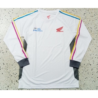 ของแท้ เสื้อคอกลม NWOT T-SHIRT Genuine MOTOR SPORT HONDA Long Sleeve แขนยาว สีขาว Limited Eidition