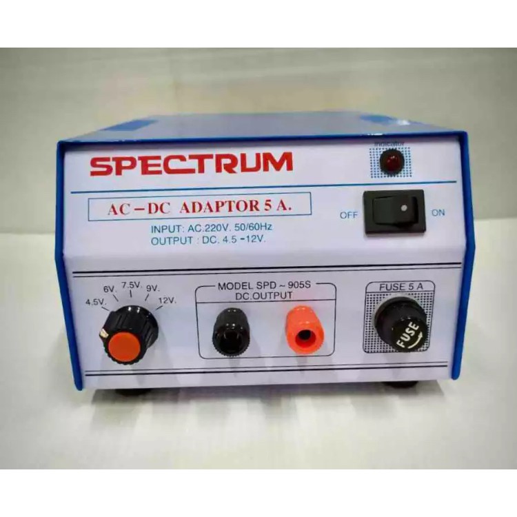 Spectrum SPD-905S หม้อแปลงไฟ Adaptor AC 220V เป็น DC 12V 5แอมป์ ปรับ ...