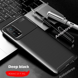 Xiaomi Mi 10T Pro 5G Case Bumper Silicone Carbon Fiber Shockproof Phone Cover