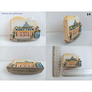 โมเดลภาพสถานที่ท่องเที่ยวสำหรับติดตู้เย็น Vatican City (yellow sky) Landmark Souvenir Magnet Collection for Refrigerator