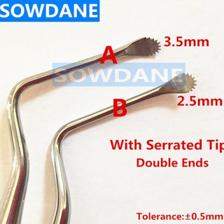 New Type Dental Excavator Restorative Implant Instrument Dental Spoon Stainless Steel Double Ends with saw Serrated Tip