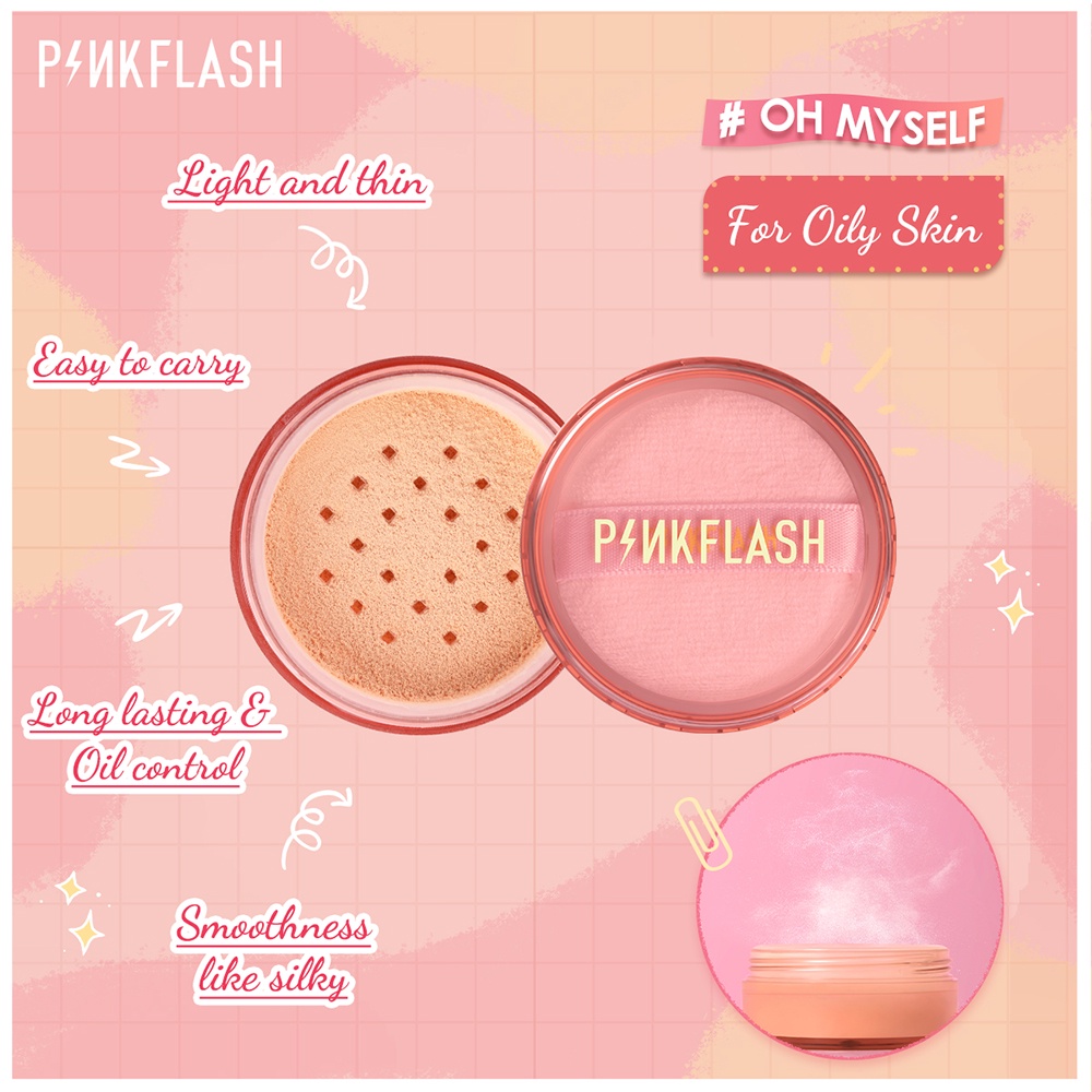 เกี่ยวกับสินค้า Pinkflash Ohmyself แป้งฝุ่น ควบคุมความมัน