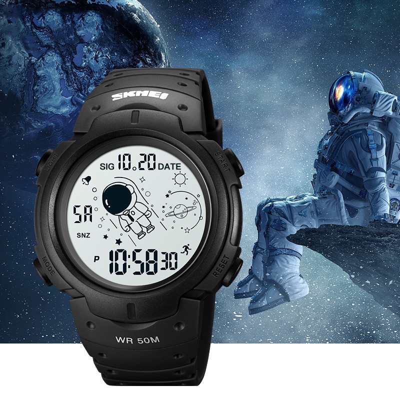 ภาพหน้าปกสินค้าSkmei นาฬิกาข้อมือแฟชั่น อเนกประสงค์ กันน้ํา แนวสปอร์ต ลายนักบินอวกาศ จากร้าน skimei.th บน Shopee