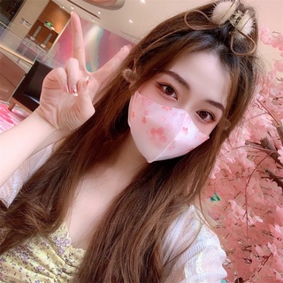เตรียมจัดส่ง50 ชิ้นหน้ากากผู้ใหญ่หน้ากากผู้หญิงหน้ากากญี่ปุ่นหน้ากากสาวหน้ากากซากุระสีชมพูหน้ากากสามมิติ3D