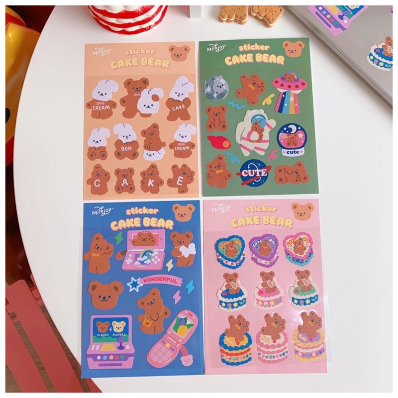 สติกเกอร์-diy-cake-bear-สติกเกอร์ตกแต่ง-สติกเกอร์ติดโน้ตบุ๊ค-สติกเกอร์ติดมือถือ