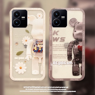 Ready Stock New Casing เคส VIVO Y35 2022 Y22 Y22s Phone Case Trendy Popularity Cute Cartoon Bear Slim Clear Soft Case Back Cover เคสโทรศัพท์