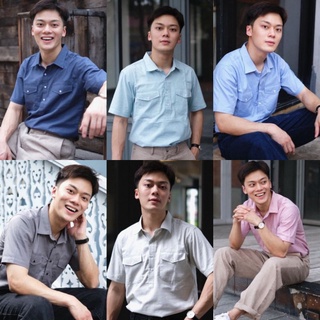 ภาพหน้าปกสินค้าNewสีใหม่ เสื้อเชิ้ตคอปก กระเป๋าคู่ แขนสั้น ✨ oxford shirts เสื้อผ้าผู้ชาย ที่เกี่ยวข้อง